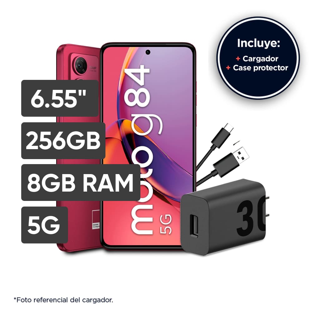 Smartphone MOTOROLA G84 6.55"" 8GB 256GB 50MP+8MP Viva Magenta