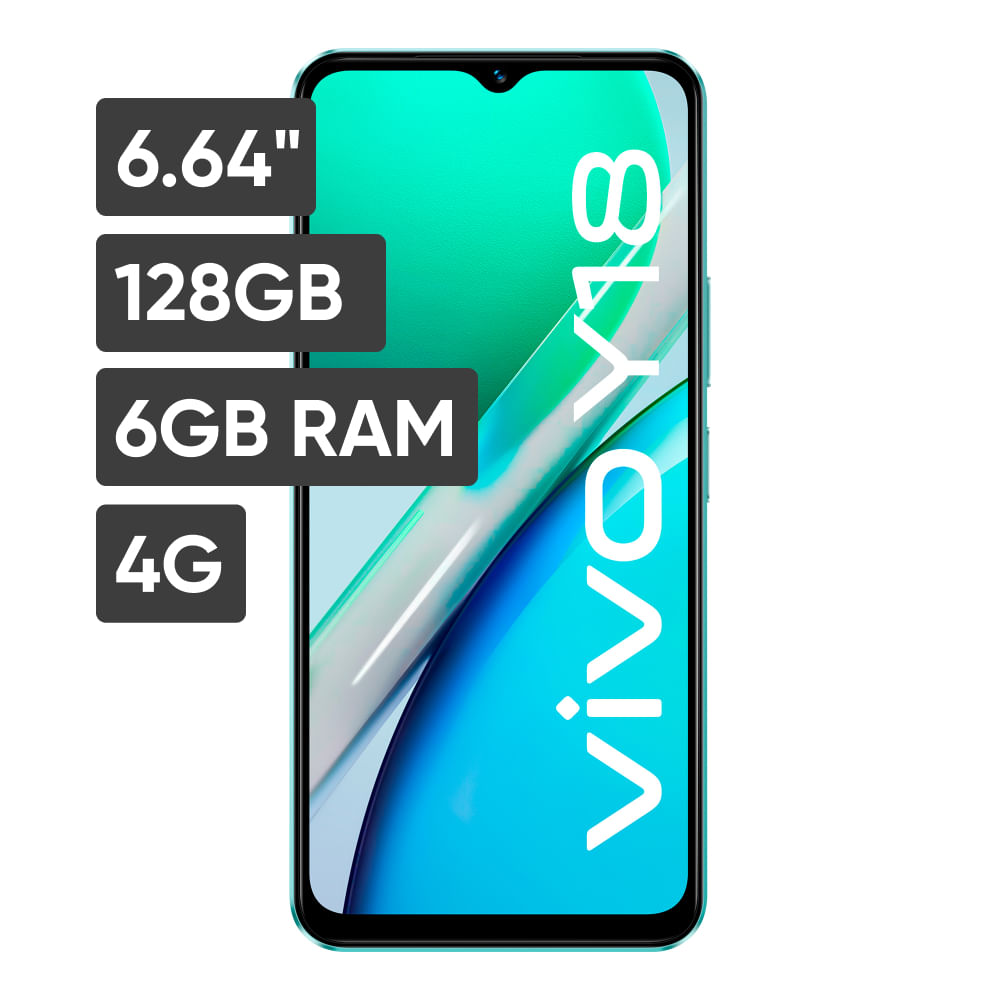 Smartphone VIVO Y18 6.64"" 6GB 128GB 50 MP + 0.08MP Wave Aqua