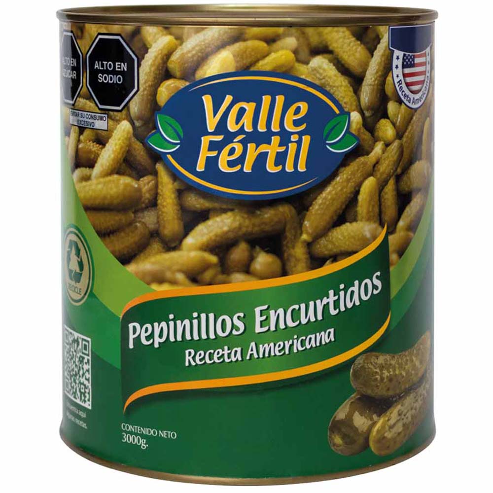 Pepinillos Encurtidos VALLE FERTIL Paquete 3Kg