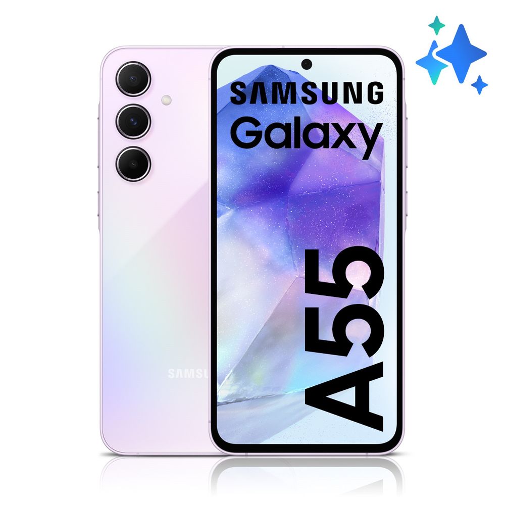 Celular Samsung Galaxy A55 256GB SSD 8GB RAM SM-A556ELVQLTP 6.6"" Light Violet