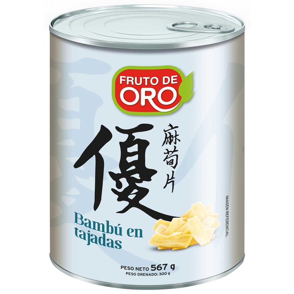 Bambú en Tajadas FRUTO DE ORO Lata 567g