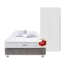 pack-cama-el-cisne-kaly-2-plz-colchon-box-tarima-sofa-cama-2-almohadas-ropero-viva-home-2-puertas-blanco