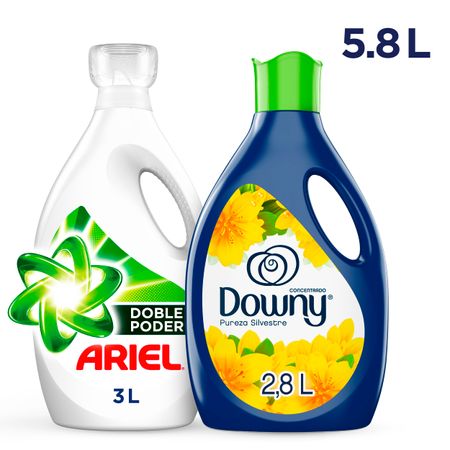 pack-detergente-liquido-ariel-concentrado-galonera-3000ml-suavizante-downy-pureza-silvestre-botella-2-8l