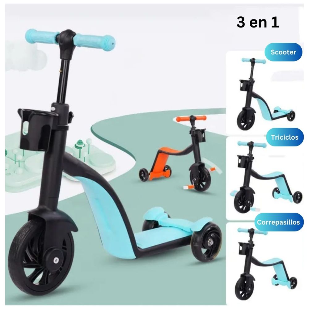 Scooter Bicicleta 3 en 1 Triciclo Corre Pasillos para Niños | plazaVea ...
