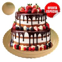 50 Bases Doradas de Torta Pastel de 30 cm. para Repostería
