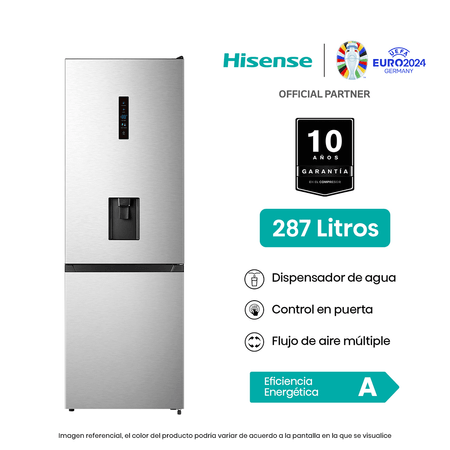 Refrigeradora Hisense Bottom Mount 287L RB373WV6A  Gris