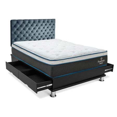 Dormitorio Capitone New Pure Fresh Queen + Respaldo