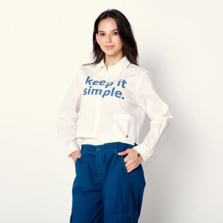 Blusa Milk Mujer Merci Rp HUESO S