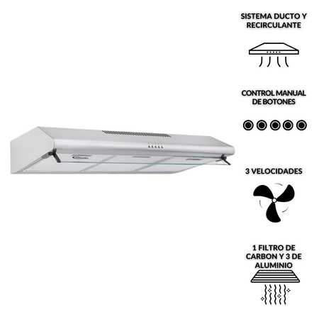 Campana Extractora 90Cm Ck901Ix-A Marca Klimatic