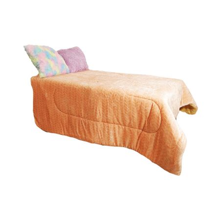 Edredón 2 Plazas Piel de Ángel con Carnero Color Beige