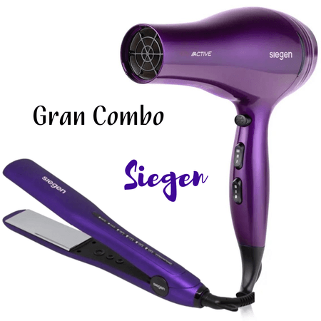 Combo Siegen Plancha Alisadora SG 4750 + Secadora de Cabello SG-3031