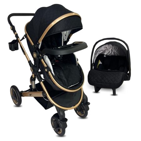 Coche Moisés 4 en 1 Grand Bascher con Portabebé Negro