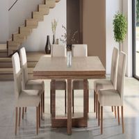 Comedor Dmuebles 6 sillas Veliero - Beige