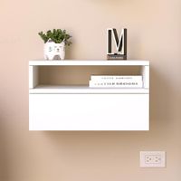 Velador Flotante Moderno Farin Blanco R&R MUEBLES