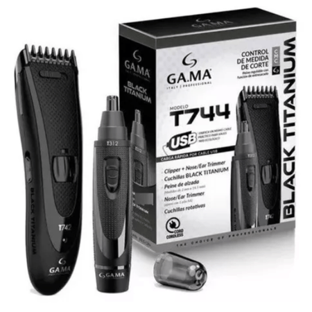 Maquina clipper Gama Black Titanium  Nasal Gama - T744 Maquina clipper Gama Black Titanium Nasal Gama - T744