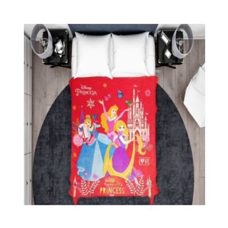 Manta para niñas - Princesas Rojo