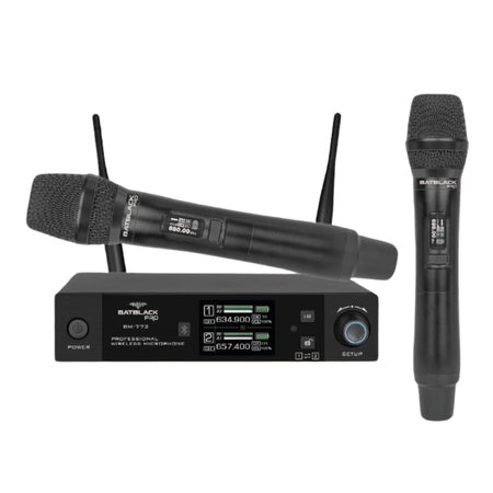 Micrófono Inalámbrico Profesional con Bluetooth UHF  Batblack BT-772