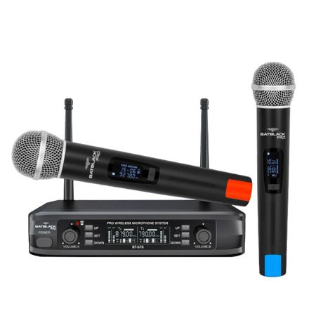 Micrófono Inalámbrico Profesional UHF  Batblack BT-678