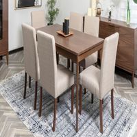 Comedor Dmuebles 6 sillas Serena - Beige/Nogal