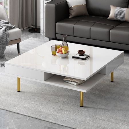 Mesa de Centro Emma Ventitas Home High Gloss Blanco