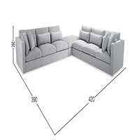 Sofá Dmuebles Magnum Fancy - Gris