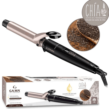 Rizadora de Cabello Gama con Esencia de Chia  25MM Rizadora de Cabello Gama con Esencia de Chia 25MM