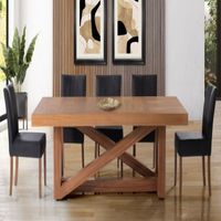Comedor Dmuebles 6 sillas Ravello - Negro/Nogal