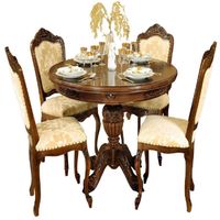 Comedor Dmuebles 4 sillas Francis - Marrón oscuro