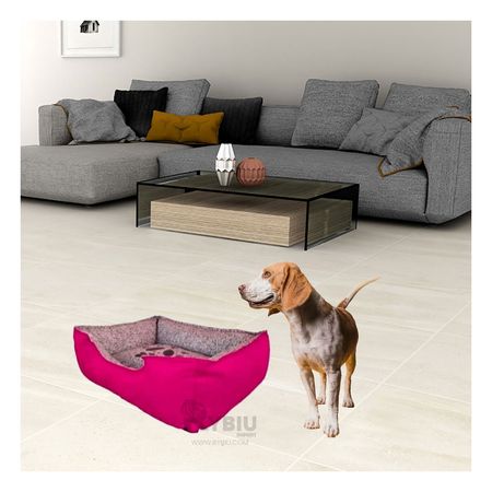 Cama Lavable de Perro Talla L Color Fucsia Y+Papel de Regalo