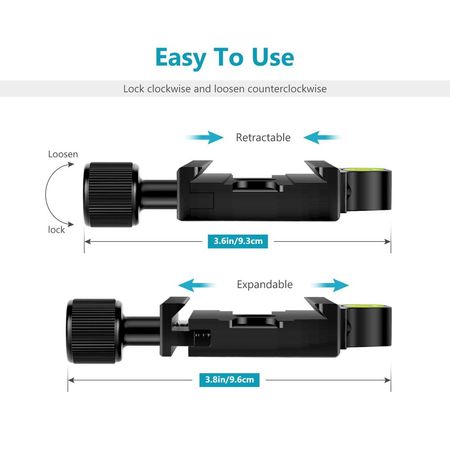 Neewer Metal 60mm Quick Release Plate QR Clamp 3/8 Inch Compatible With Arca Swiss Tripod Ball Head