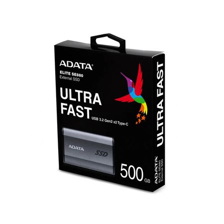 Unidad de estado sólido Pórtatil Adata SE800 AELI-SE880-500GCGY Robusto - Externo - 500GB