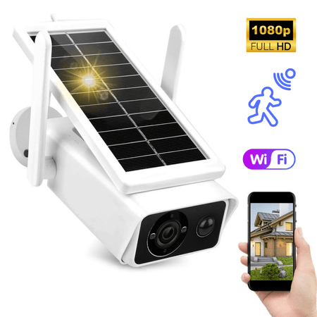 Cámara de Seguridad con Panel Solar WiFi FHD 1080P Visión Nocturna Lantun ABC-Q1