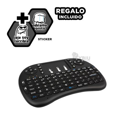 Teclado Adaptable y Versatil en Color Negro Y+Stickers