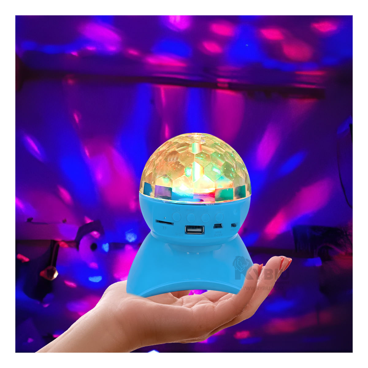 Proyector Moderno y Practico para Reuniones Color Celeste