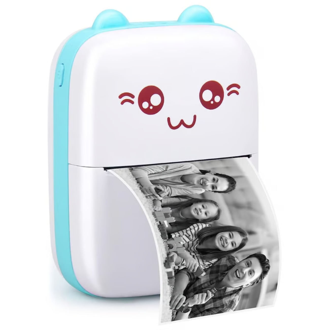 Mini Impresora Portatil Kawai Recargable con Bluetooth Celeste