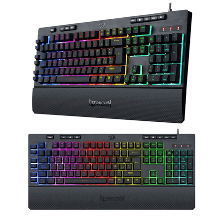 Teclado Gamer Redragon Semi Mecanico Shiva K512rgb Negro