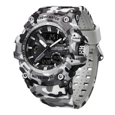 Reloj Deportivo SANDA 3355 Camuflaje Análogo-Digital