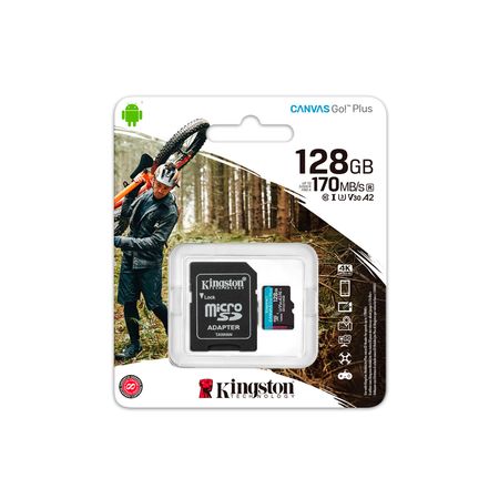 microSDXC Kingston Canvas Go! Plus SDCG3 - 128GB - Class 10/UHS-I (U3) - 170MB/s