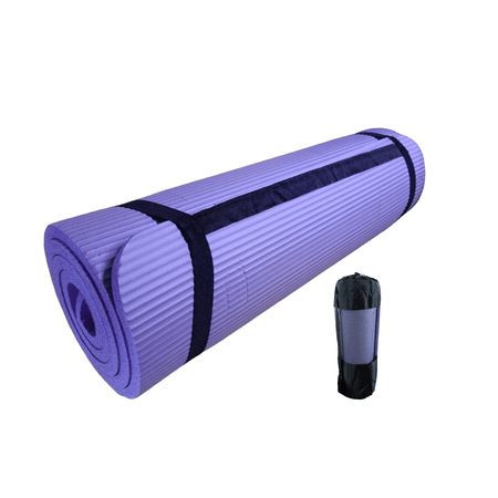 Colchoneta Yoga Mat Gruesa 15 Mm Premium con Bolso y Sujetador Purple