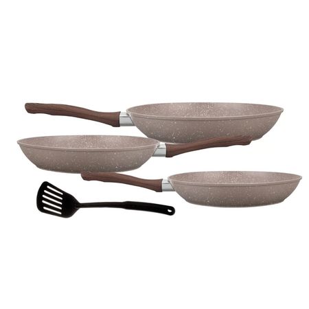 Set de Sarten Antiadherente Color Marrón