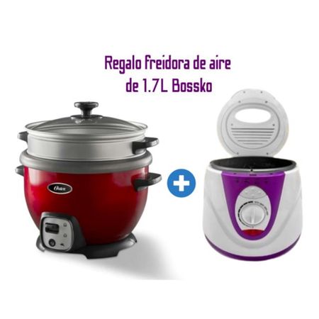 Olla Arrocera Oster 2.2L Sofrito Ckstrc7030r + Freidora Bossko De Alto Poder De 1200w