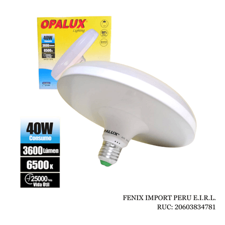 Foco Ufo Led Tipo Ovni 40w Luz Blanca Fría Opalux Op-40w