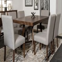 Comedor Dmuebles 6 sillas Granada - Gris claro/Nogal