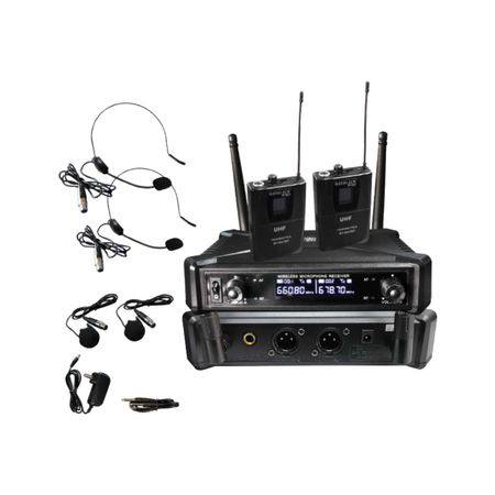 Micrófono Inalámbrico UHF 2 Vinchas Y 2 Solaperos BT-M43BP BATBLACK