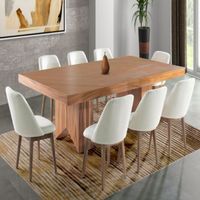 Comedor Dmuebles 8 sillas Britz - Blanco