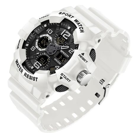 Reloj Deportivo SANDA 3168 Resina Análogo-Digital Blanco