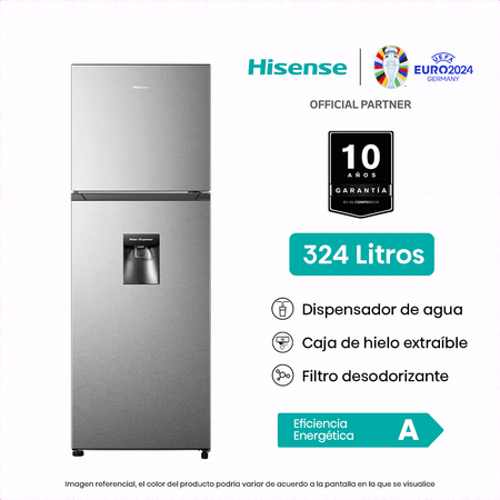 Refrigeradora Hisense Top Mount 324L RD416H  Gris