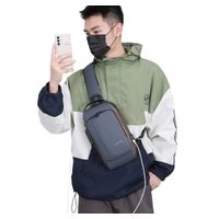 Mochila Morral Plomo-marrón brillante Antirrobo Impermeable Candado con Clave Usb Bolso Genieka