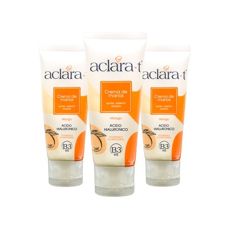 Crema Para manos de Mango AclaraT 60g 3 Unidades