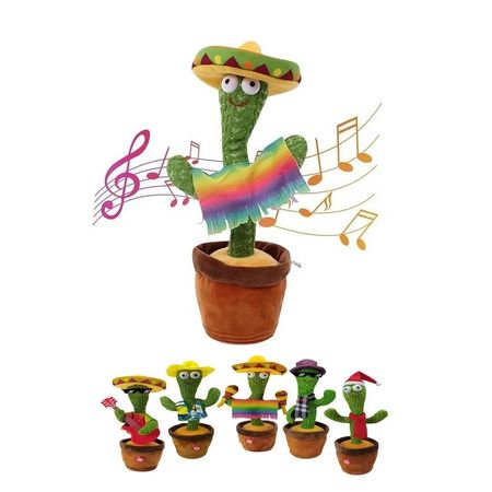 Juguete Cactus Bailarín Musical Imita con Ropa